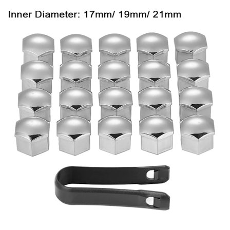 Universelt hjulmutterdeksel i plast for bil, 17 mm, 20 stk, for Audi A3 A4 B8 B9 A5 Q3 Q5 Q7 A6 A7, biltilbehør