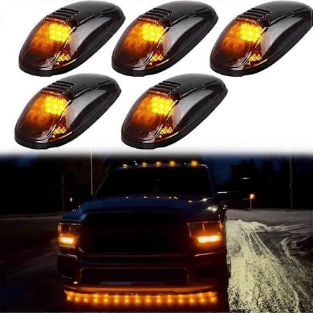 Solcelledrevne kabinelys til lastbil, 5 stk. trådløse solcelledrevne LED-kabinelys til lastbil, gule, LED-kabinelys til lastbiler, kvalitetsgaver