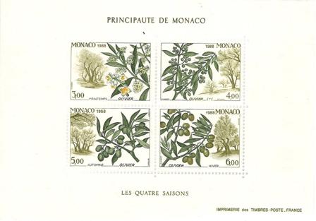 Monaco 1988 - YT BF 43 (1651-1654) - Postfrisk miniark