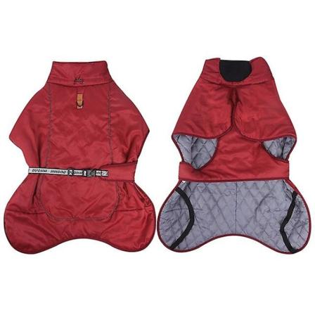 Høst- og vinterklær for store hunder, varm jakke for utendørsbruk, refleksjakke for hund, luksuriøse kjæledyrklær i medium og stor størrelse wine red 
