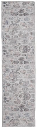 Adele Modern Washable 80X300 Small Grey/Beige Runner Rug