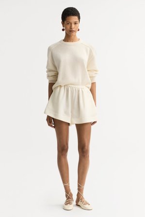 Soft Goat - Silk shorts - XS - Ivory
