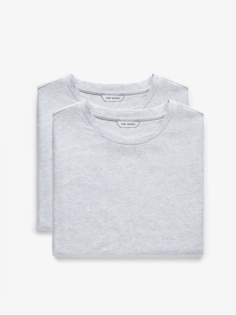John Henric Men's 2-Pack Grey T-shirts Size XL