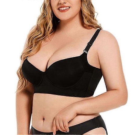 Enfärgad Airs Liftup BH Stor Byst Tunn Kupa Med Bygel Liftup Underkläder för Träning 36A