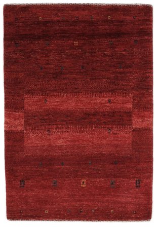Anudada A Mano Loribaft Fine Alfombra 83X120 Oriental De Lana Rojo Oscuro/Negro Pequeño