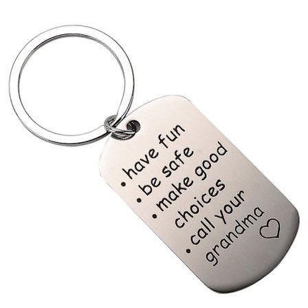 Roliga Nyckelringar Presenter till Tonåringar Pojkar Flickor Ha Kul Var Säker Ring Din Familj Present Var Säker Högkvalitativt Rostfritt Stål Smycken 