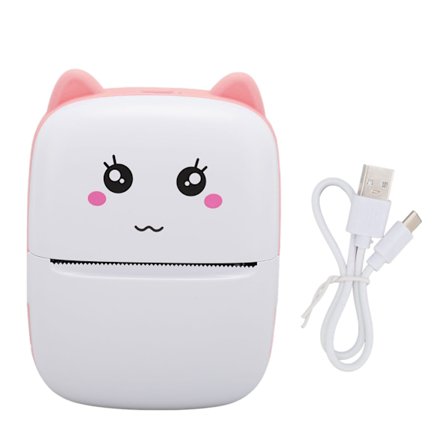 Mini Termisk Skrivare Bärbar Bluetooth Ficktelefon Skrivare för Elever Fel Frågor Foton Rosa