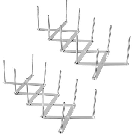 Potthållare - 2 st rostfria revbensställ - Justerbar längd Potthållare Spareribs hållare