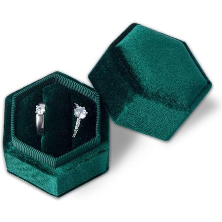 Vigselsring Ask, Kordfløyel Heksagonal Ring Ask 2 Rom Ring Ask m