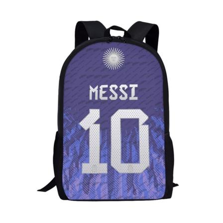 Messi Ryggsäck Fotbollsspelare Teen Boys Dragkedja skolväska style 2