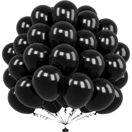 Sorte balloner, 50 styk, 25 cm, frostede, til mænd og kvinder, fest, fødselsdag, babyshower, bryllup, Halloween, nytår, studenterfest, festival