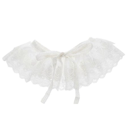 1 stk Falsk Krage Broderi Falsk Krage Bomull Hvite Klær Krage Damekrage (FMY)