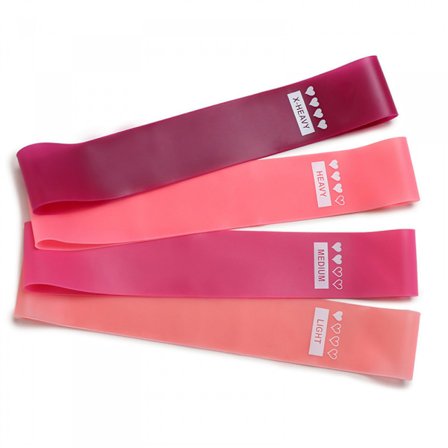 4 st motståndsband, elastiska fitnessband 4 nivåer St