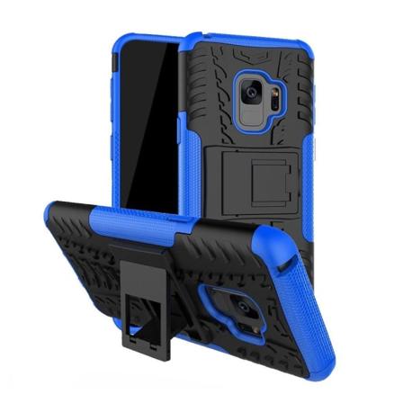 Samsung Galaxy S9 Plus Modernt hybrid skal med kickstands funktion - Blå Blå