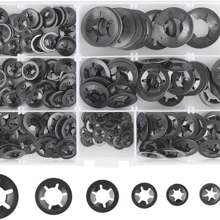 Pakke med 280 låseskiver, stållåseskiver