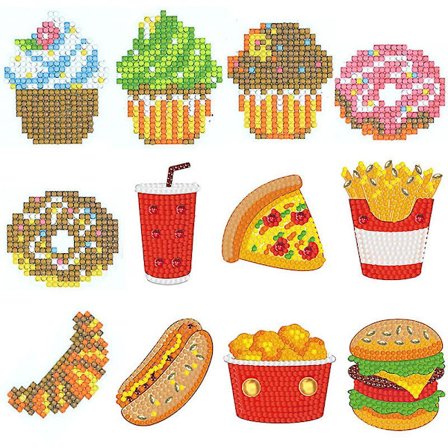 Burger Series Diamantklistremerkesett (stil 4)