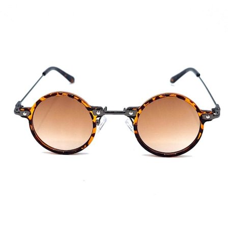 Runda solglasögon Rage - Leopard båge med bruna linser