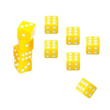 Tärningar 10-pack Gul One Size