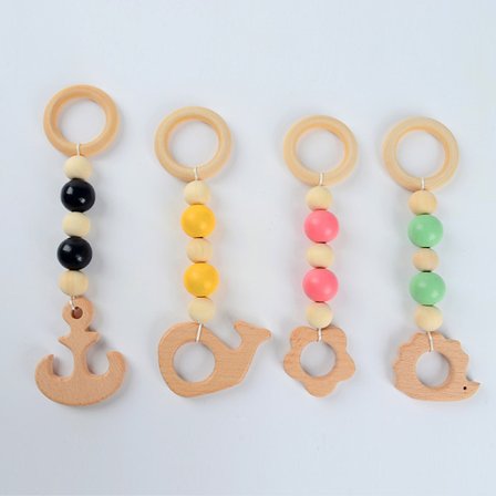 Personligiserad babygym leksak set i trä med namn Baby Play Gym Fra