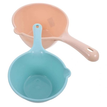 Vandskovl med ergonomisk håndtag til madlavning og rengøring i badeværelse og køkken, blå, 2 stk