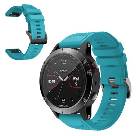 Garmin Fenix 5 durable silicone watch band - Baby Blue