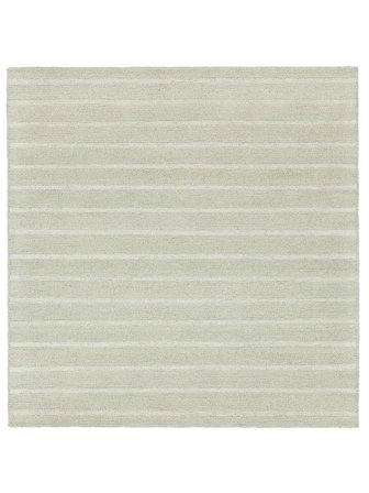 Wool Rug Ribbone Green Square Large