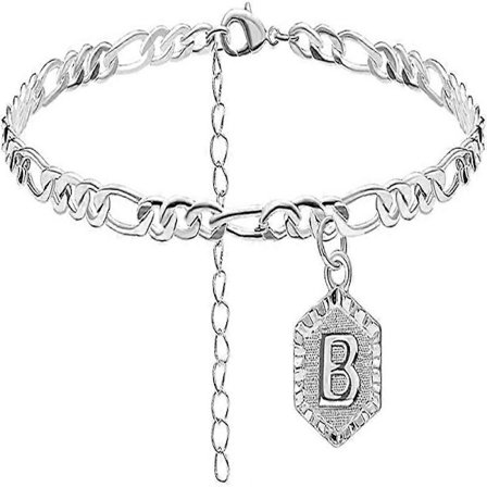 Alkuperäiset nilkkakorut naisille Hopeinen nilkkakoru Kultainen kirjainnilkkakoru alkukirjaimilla Kultaiset nilkkakorut naisille Alkuperäinen 