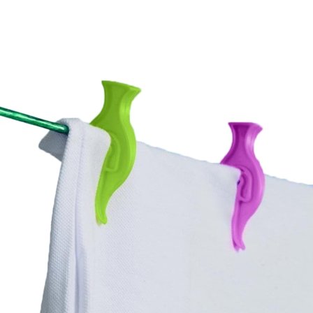 SupaHome Klädnypor i plast (50-pack) 61 mm Flerfärgad