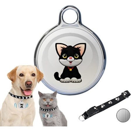 Mini GPS Katt Tracker - Vanntett Halsbånd for Sanntidssporing av Katter & Hunder (W)