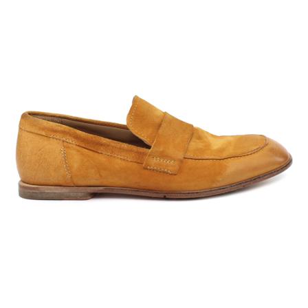 Moma Leather moccasin Orange, Dame Loafers, Størrelse: 37 EU