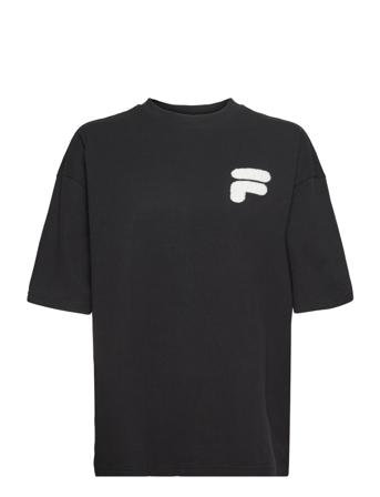 Cottens Dropped Shoulder Tee T-shirt Top Sort FILA