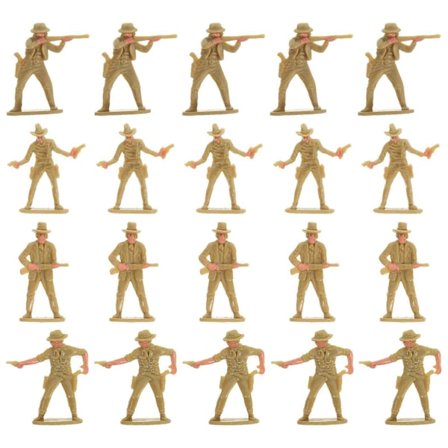 20 stk. Cowboy Figur Miniatyr Cowboy Modeller Western Cowboy Modell Landskapsdekorasjon (FMY)