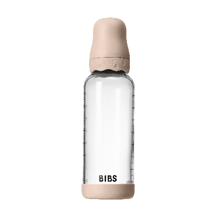BIBS Tåteflaske i glass, Blush, 240 ml