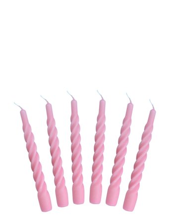 Candles With A Twist - Matt Pink Kunstindustrien