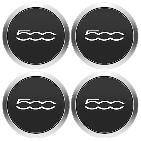 4 stk. 133 mm hjulkapsler til Fiat 500 hjulcenternavkapsæt 68078419AC 68078421AC støvdæksel sølv 51884863