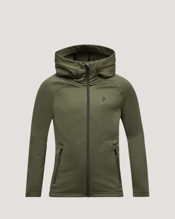 Peak Performance Jr Rider Essentials Zip Zielony Bluzy z kapturem Chłopiec - Kids Brand Store