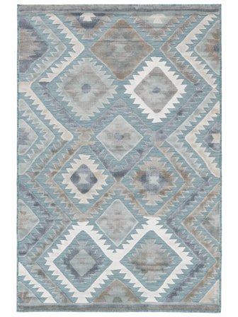 Tapis D’intérieur/Extérieur Lavable Petit Sabine - Bleu 100X160 Dans Un Style Moderne