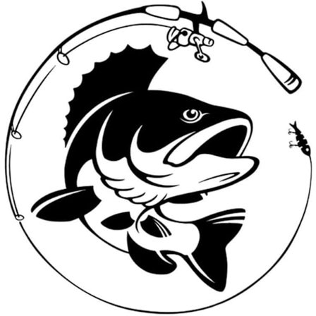 1 Stk. Fiskerstang Hobby Fisk Vinyl Bilsticker Auto Motorcykel