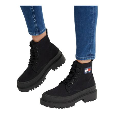 Tommy Jeans, Boots Zwart, Dames, Maat:39 EU
