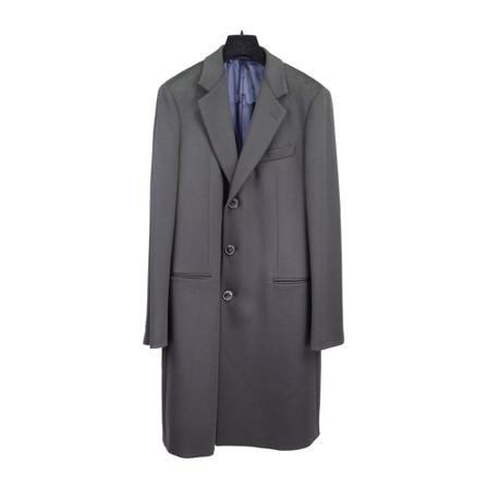 Giorgio Armani, Single-Breasted Coats Grijs, Heren, Maat:L