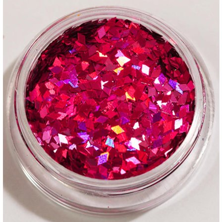 Negleglitter - Rhombus/Diamanter - Pink - 8ml - Glitter