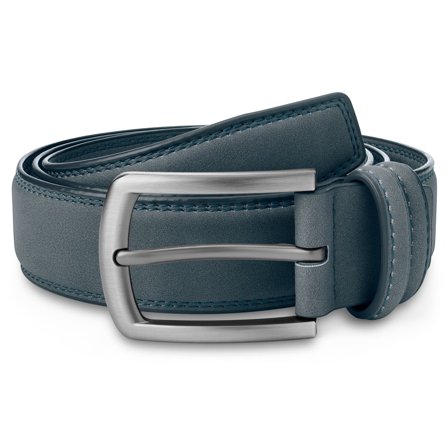 Blue Traditional Faux Suede Belt for Men - Leather Belts