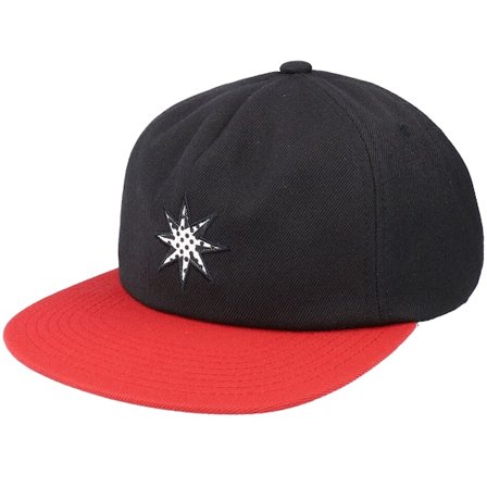 HUF - Černá Kšiltovka - Huf Star Black/Red Snapback @ Hatstore