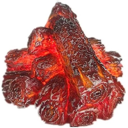 1 st LED-lampa med brinnande kol, konstgjord LED-brasa, realistisk ved, glödande brinnande flamma