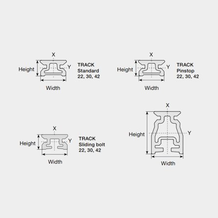 Seldén System 15 - Standard Track, 1000 mm, Screw size M4 (441-001-02)