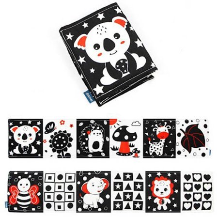 Sensorinen kangaskirja Korkeakontrastiset lelut KOALA KOALA