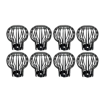 8 st Stuprörsskydd i Plast, Lövfångare för Stuprör, Stuprörsfilter, Skydd mot Skräp och Smuts i Avloppsrör