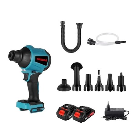 Turbofläkt, 1000W högt tryck, batteridriven 88V,2 Batteri Set
