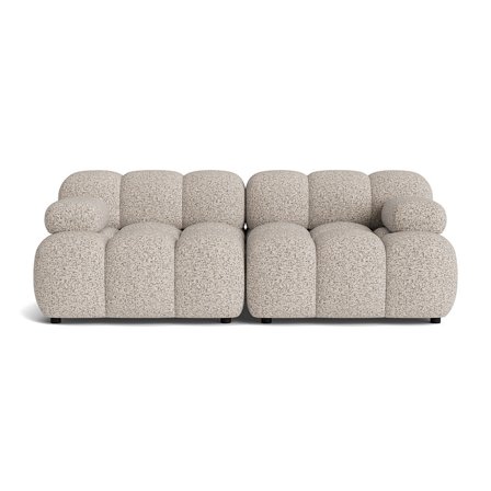 Puffy 2-Sitzer-Sofa in Puente Hell Greige, modernes Design mit Nozag-Federung und weicher Polsterung für maximalen Komfort, Maße 64cm