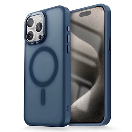 iPhone 16 PRO Kuori - MagSafe Frosted Kuori – Tumman sininen